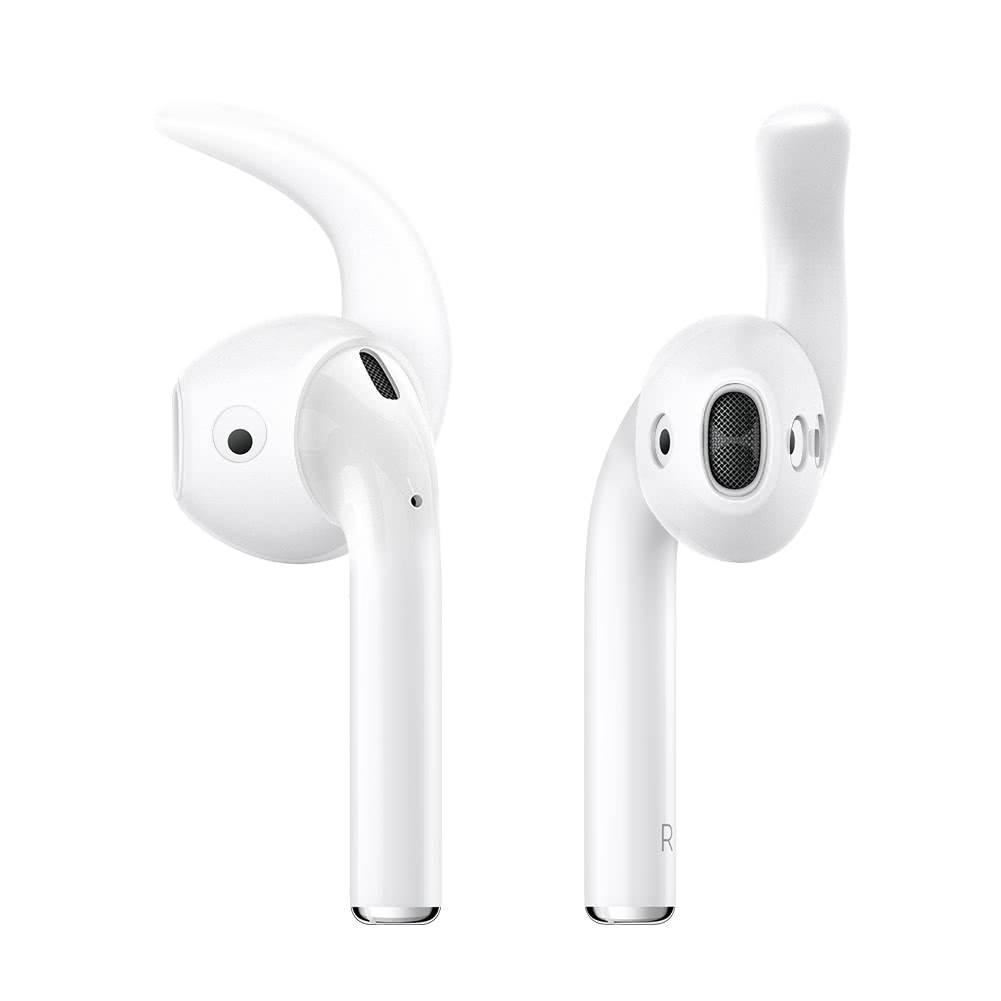 Dodocool Replacement Soft Silicone Antislip Ear Hook Earbuds Tips for Apple EarPods and AirPods 3 Pairs S/M/L White