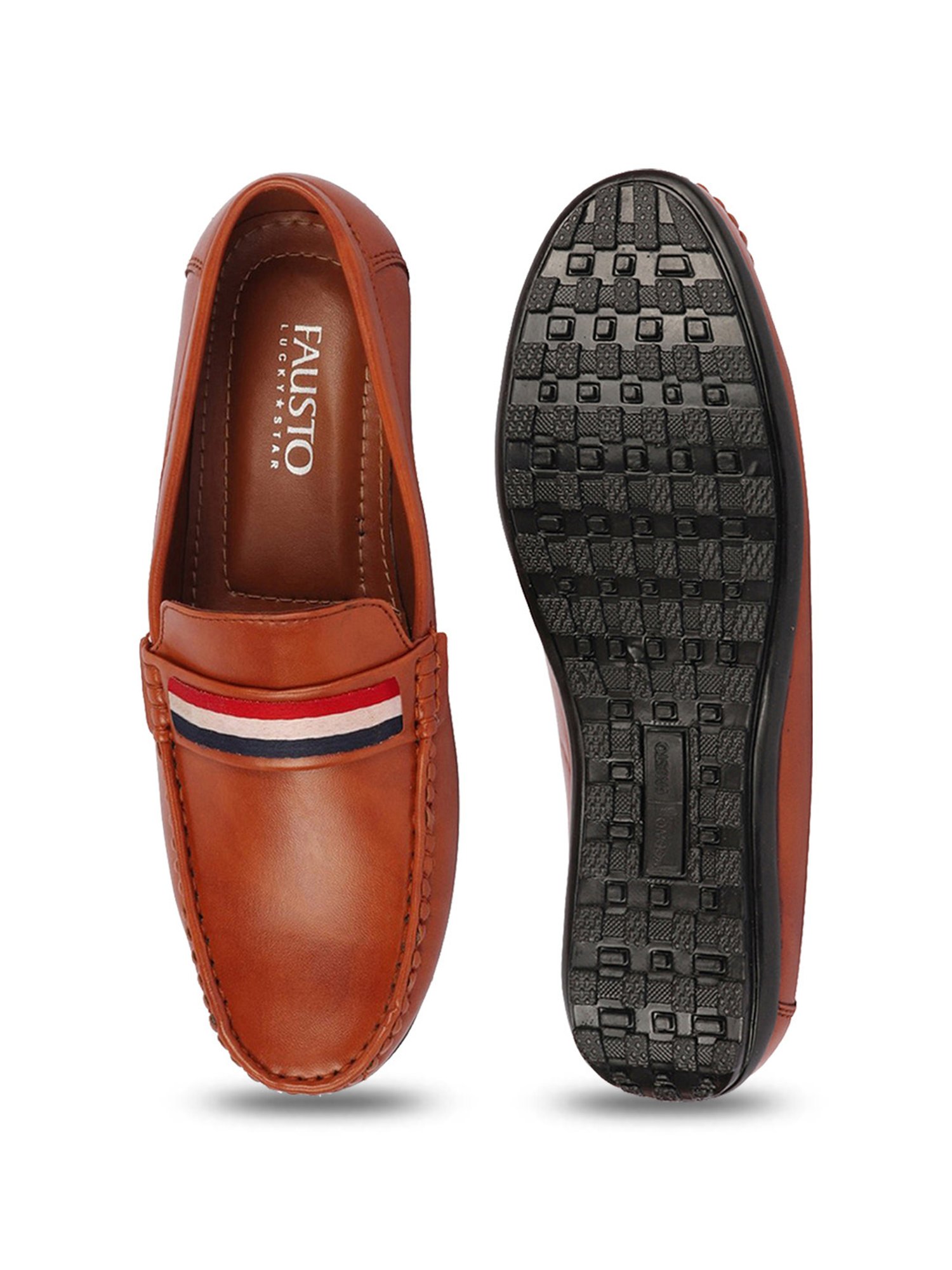 Fausto Men's Tan Casual Loafers