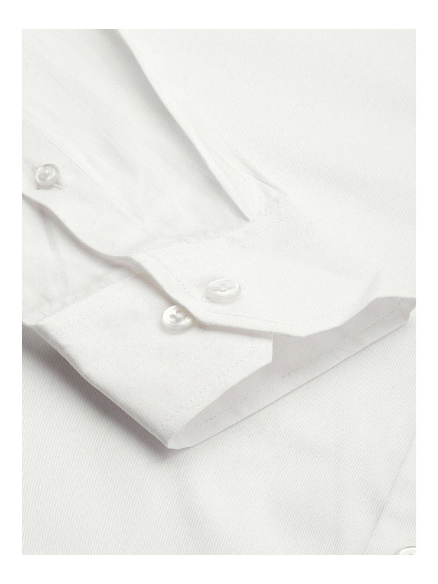 Hancock White Cotton Slim Fit Shirt