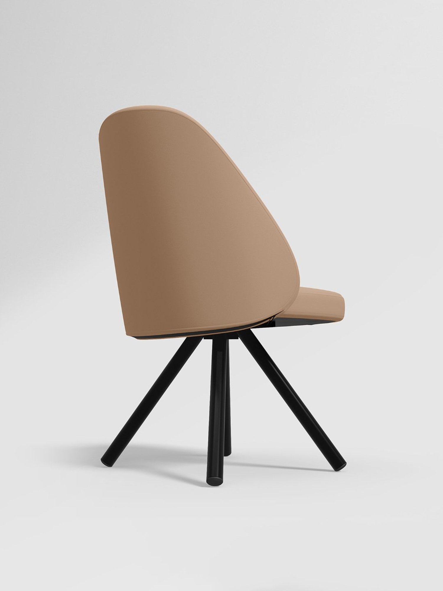 Godrej Interio Fraise Beige Leather Dining Chair (Set of 2)