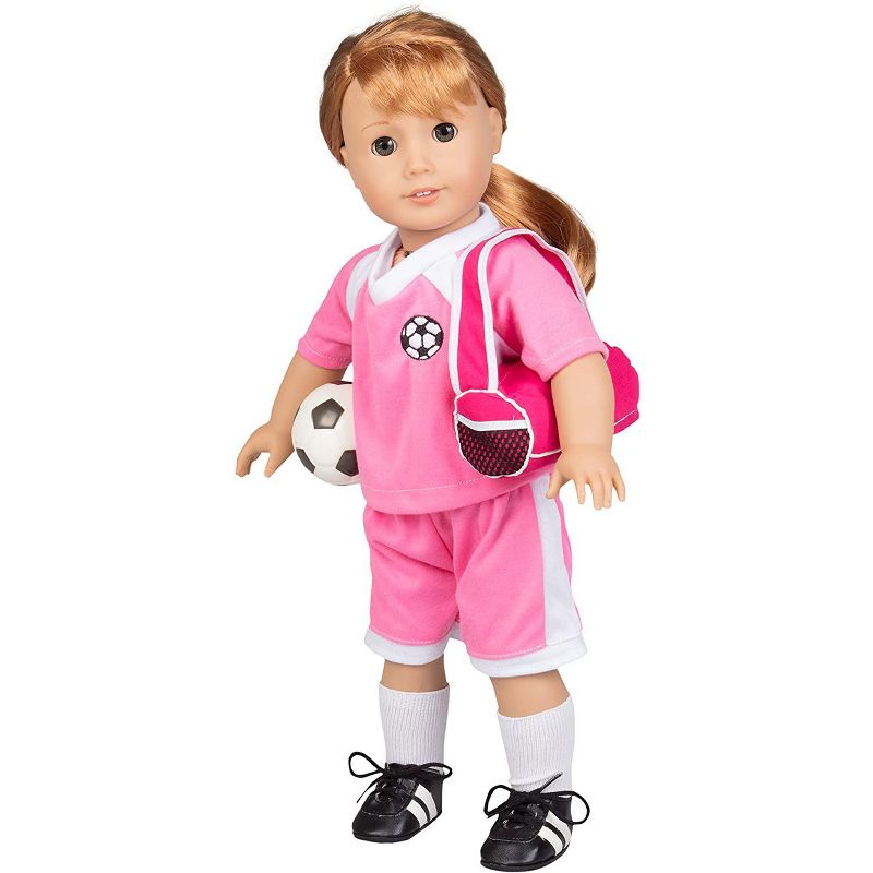 Dress Along Dolly Soccer Uniform Outfit for American Girl Doll