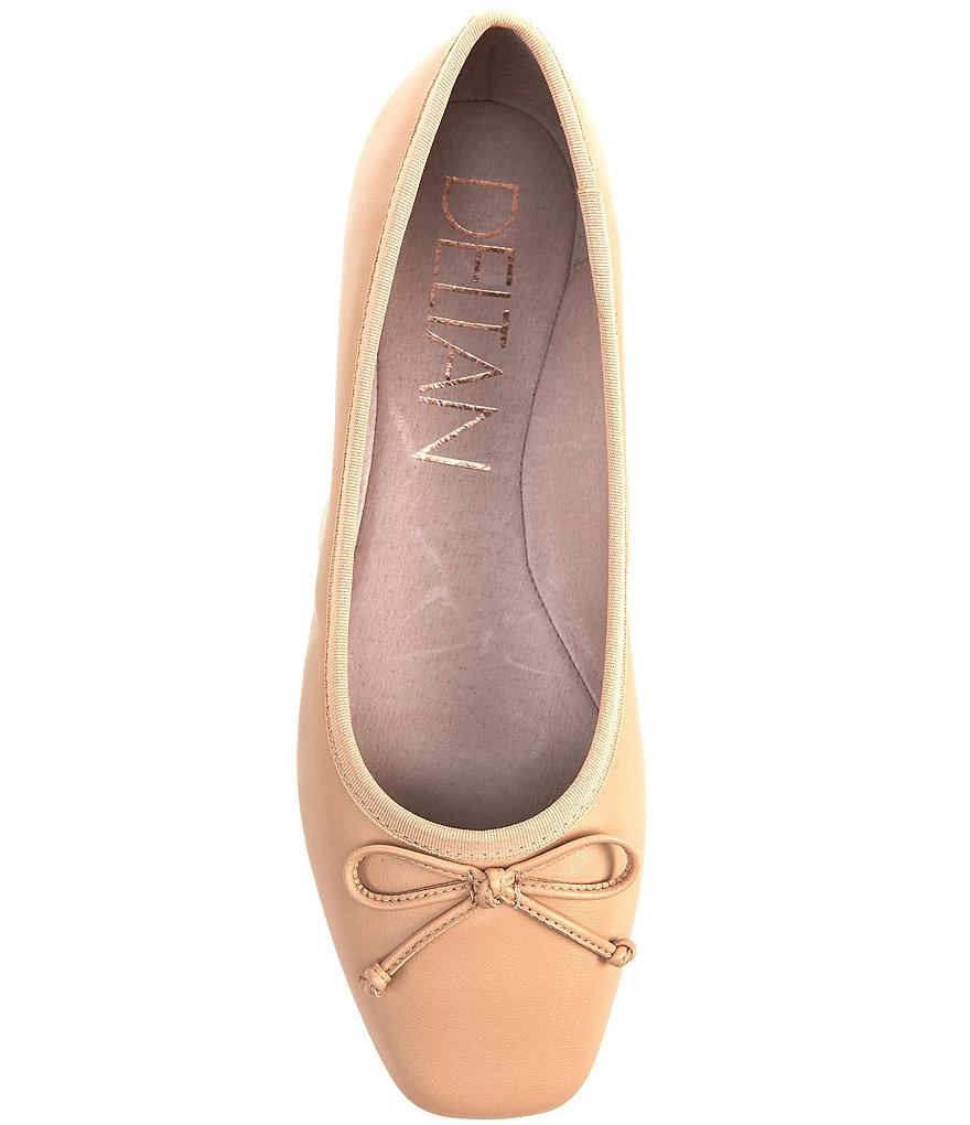 Deltan Quinn Leather Square Toe Ballet Flats