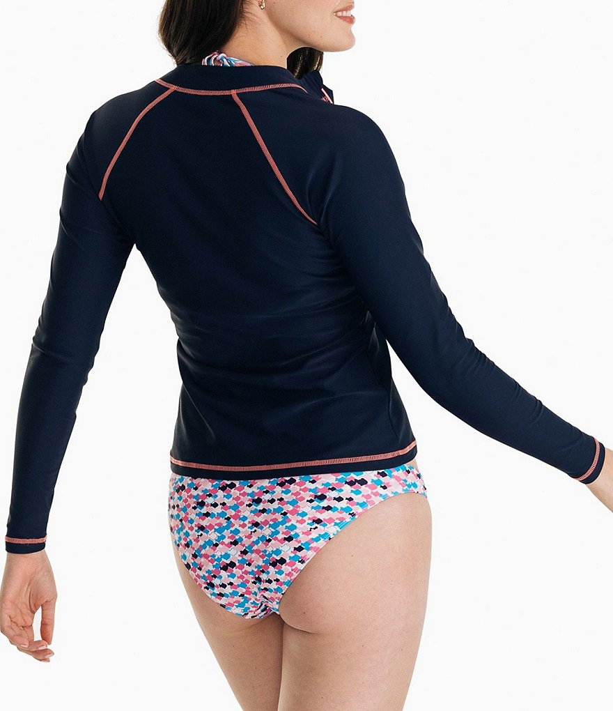 Tommy Bahama Midnight Orchid Tropical Print Scoop Neck Ruffle Hem Spa Dress