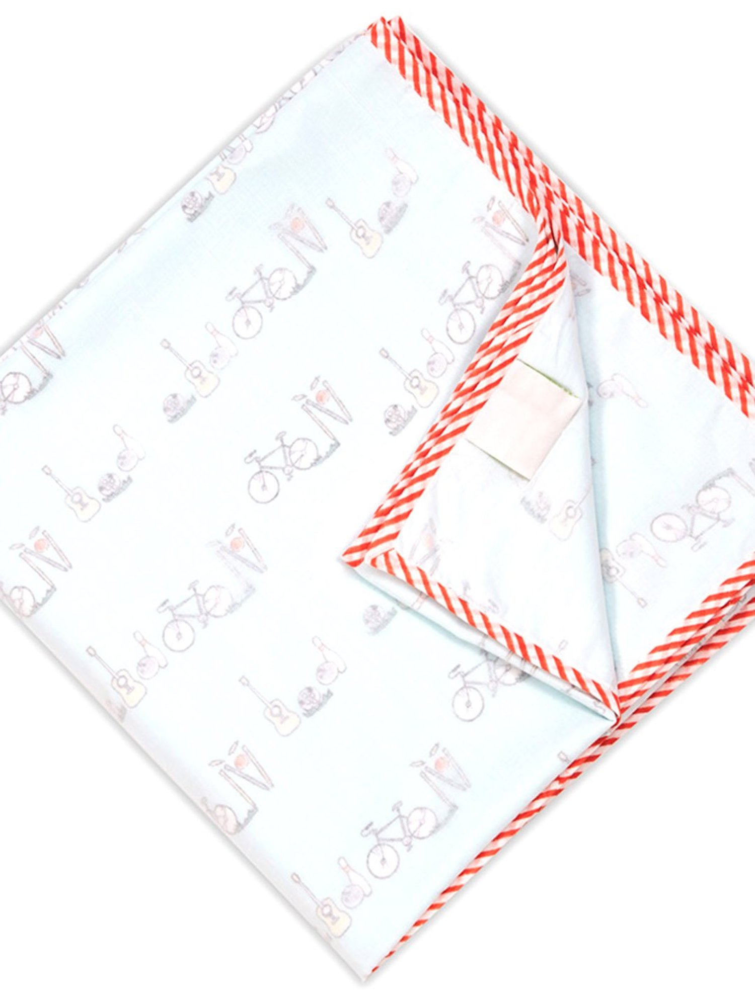 Nigh Nigh Cycle Sky Blue Cotton 70 TC Kids Dohar - Set of 1