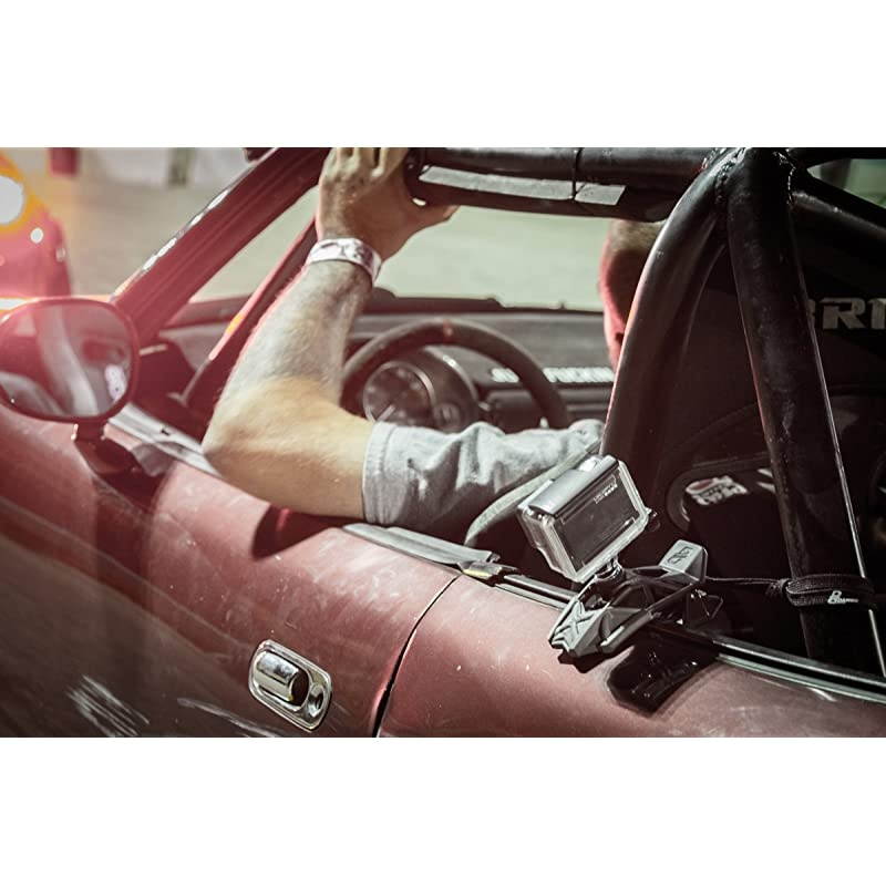 Gripper Mount Universal Clamp Mount for Action Cameras Use as a Mount on Motorcycle Powersports Helmets More Stealth Black