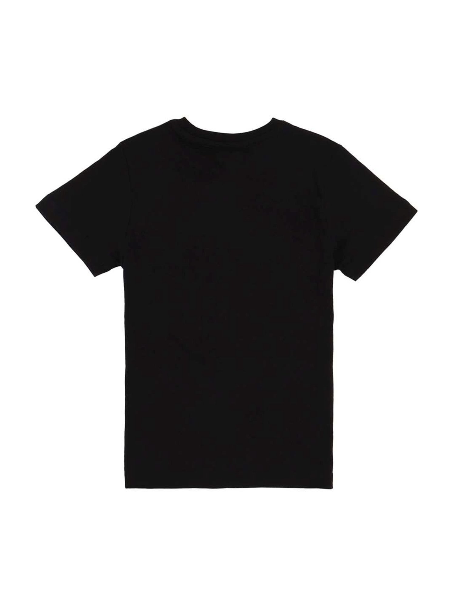 Proteens Kids Black Cotton Printed T-Shirt