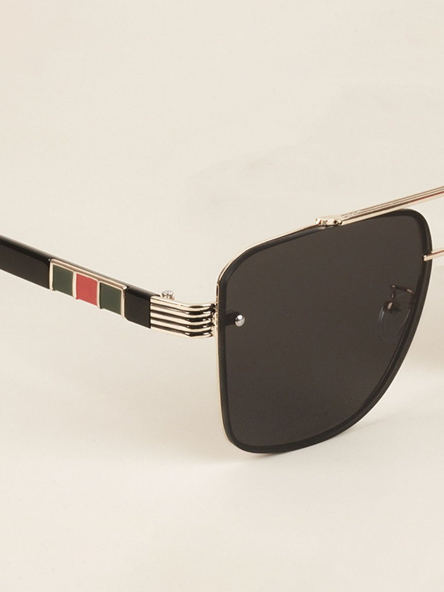 Voyage Black Wayfarer UV Protection Unisex Sunglasses