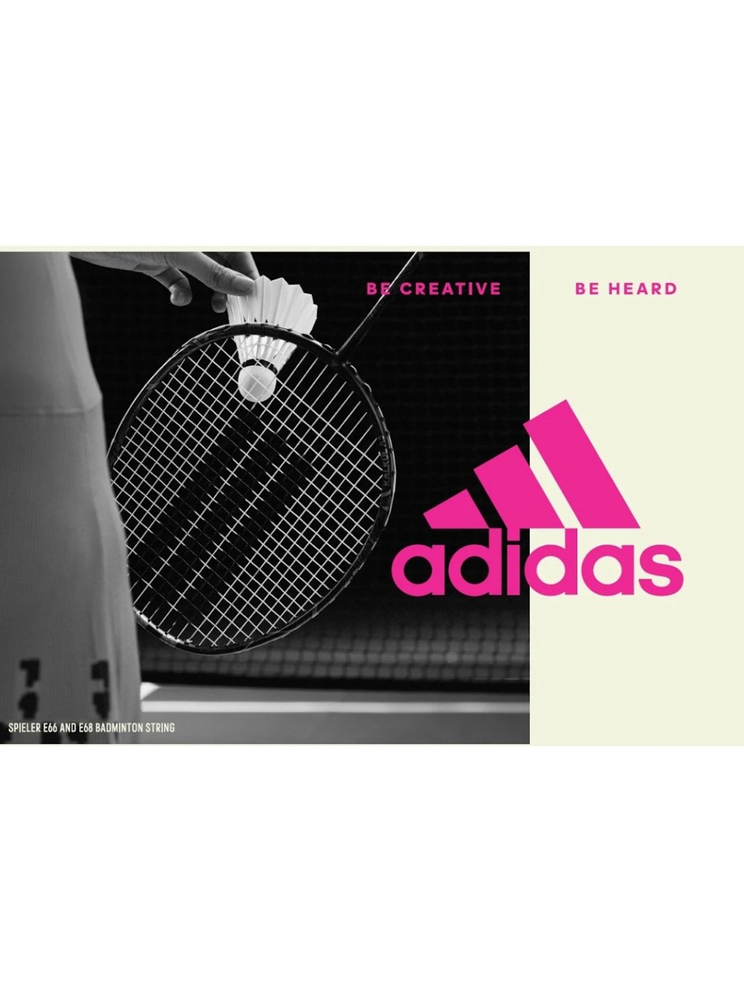 Adidas Spieler E68 Solar Yellow Badminton Racquet Strings (0.68 gauze)