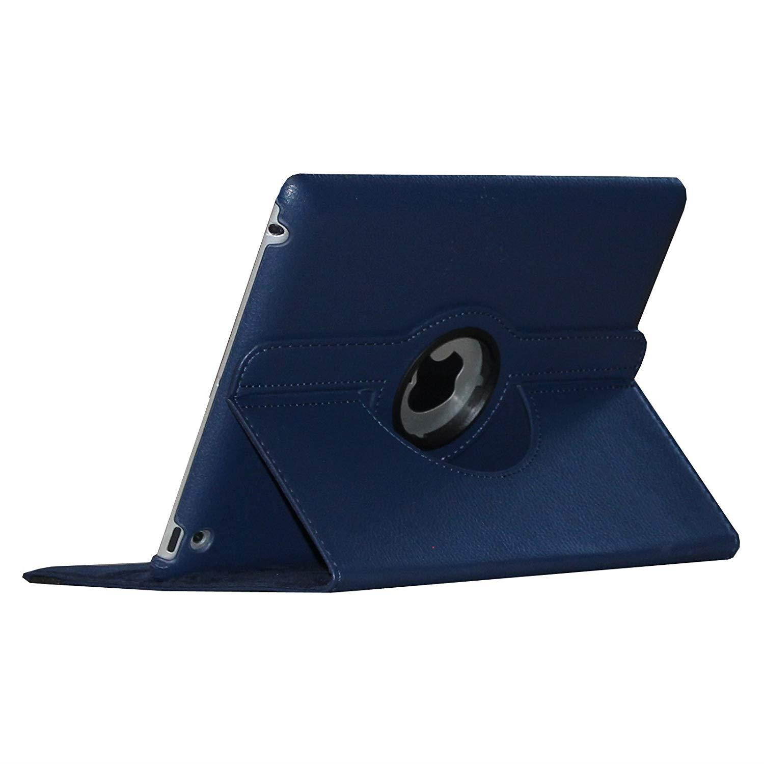 iPad Air Case (2013 Released), JYtrend (R) Rotating Stand Smart Case Cover Magnetic Auto Wake Up/Sleep for iPad Air (Air 1) A1474 A1475 A1476 (Royal Navy)
