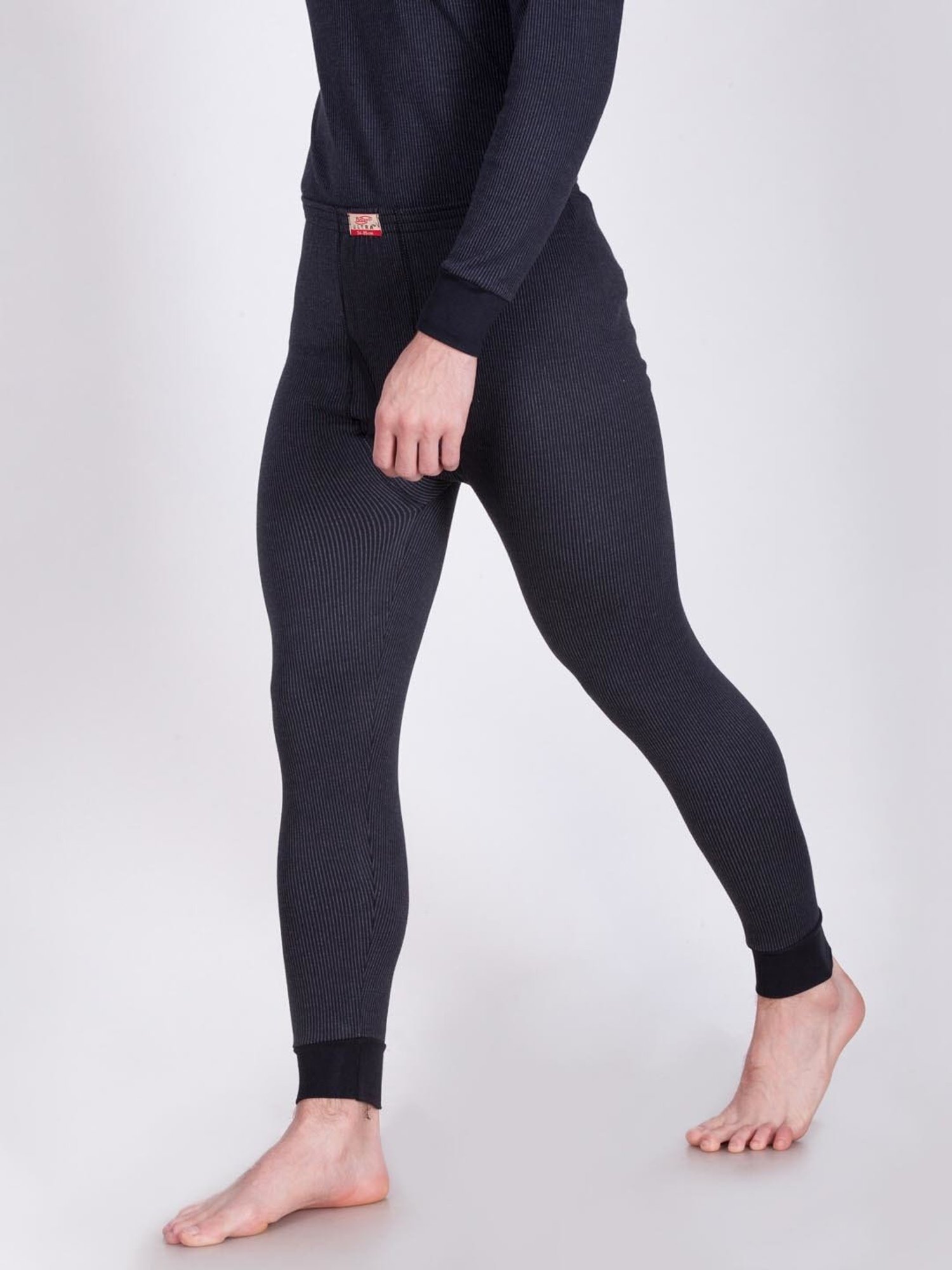 Dollar Black Regular Fit Thermal Bottom