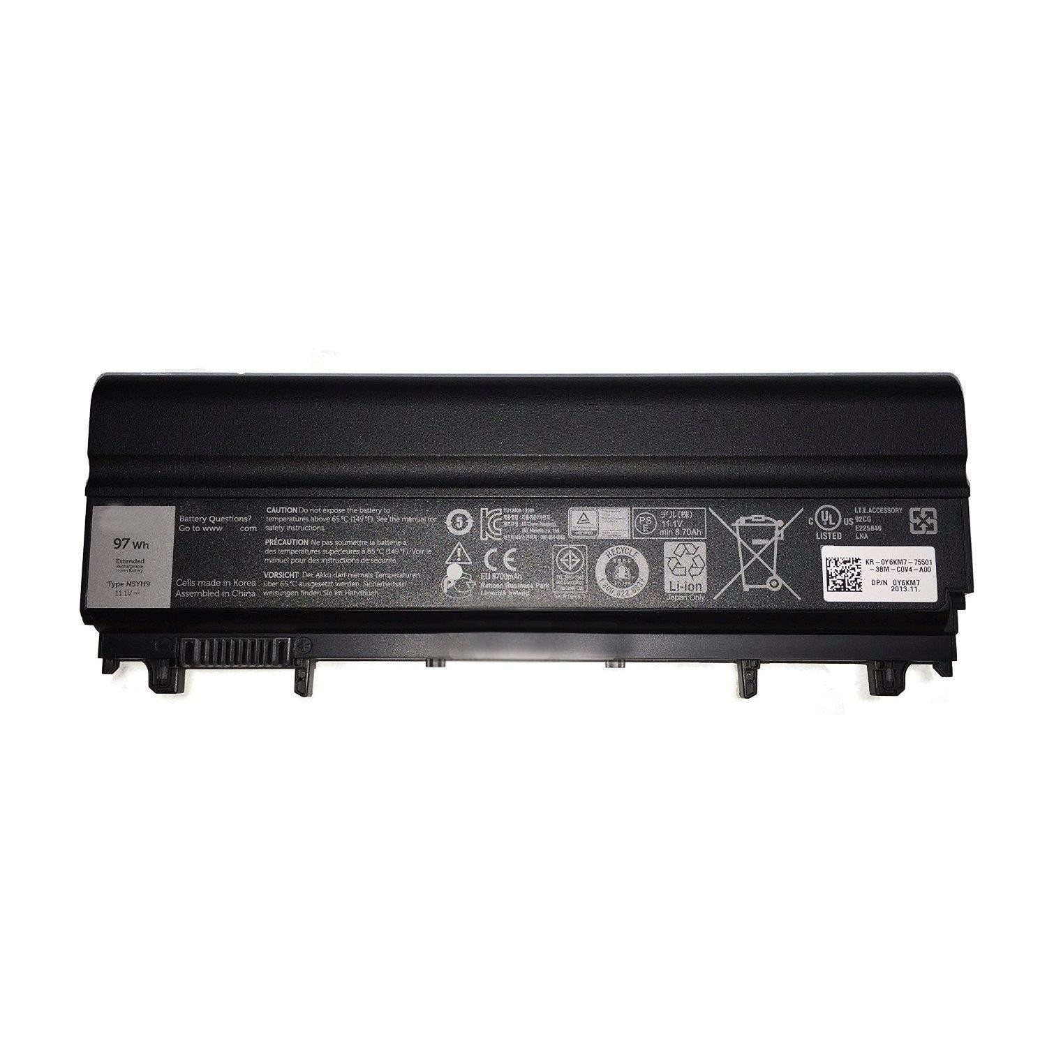 N5yh9 97wh 9 Cell Battery for Dell Latitude E5440, E5540 Replaces 451-bbid, 451-bbie, 451-bbif, Ft6d9, 3k7j7 970v9 9tj2j N5yh9 Vjxmc  M7t5f Wgcw6 0k8hc 1n9c0 7w6k0 F49wx