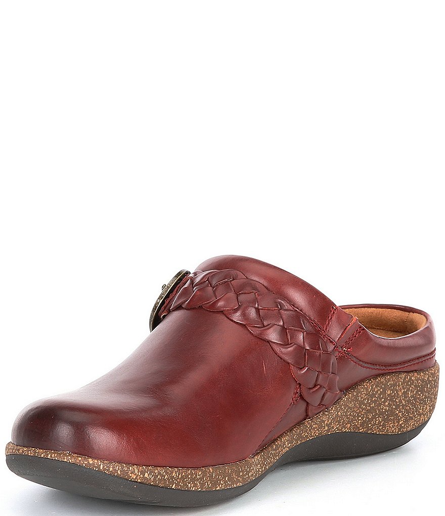 Aetrex Libby-Braided Strap Detail Clogs