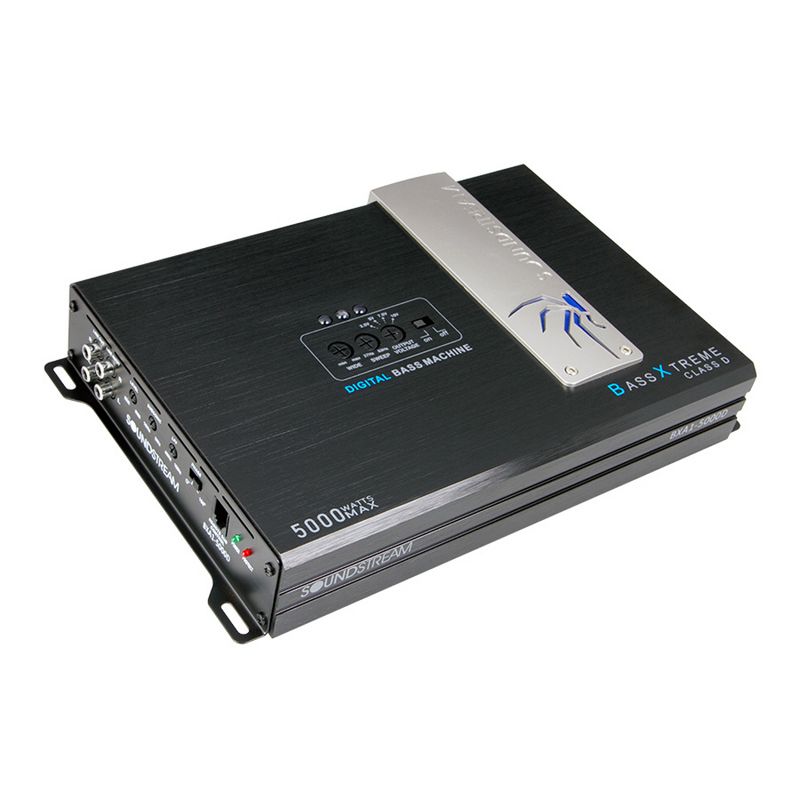 SoundStream BXA1-5000D Bass Xtreme Series Powerful 5,000 Watt Monoblock Car Motor Vehicle Audio System Amplifier with Dash Mount Gain Control Unit