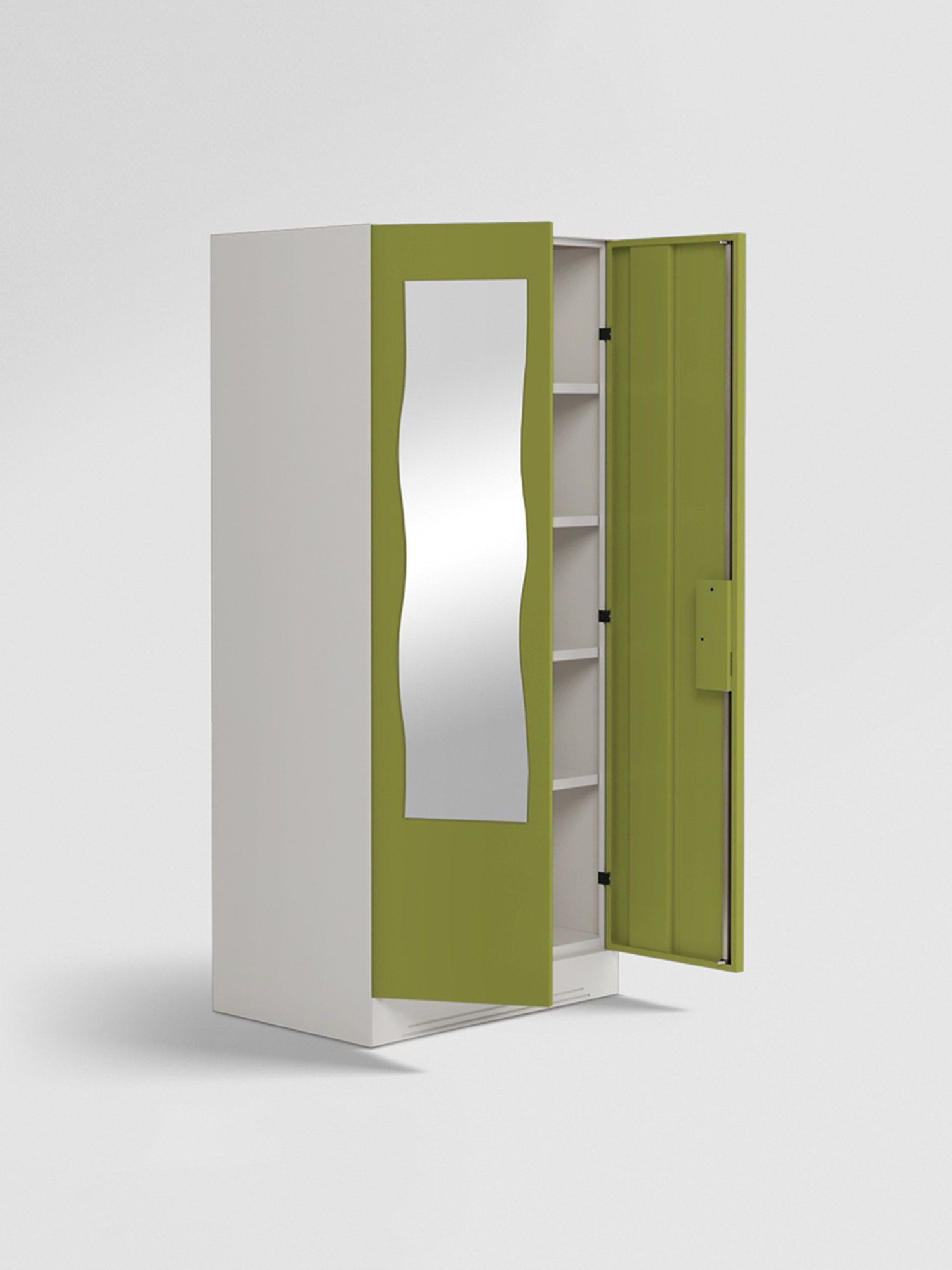 Godrej Interio Slimline 2-Door Steel Almirah, Tex Green Leaf (1-Year Warranty)