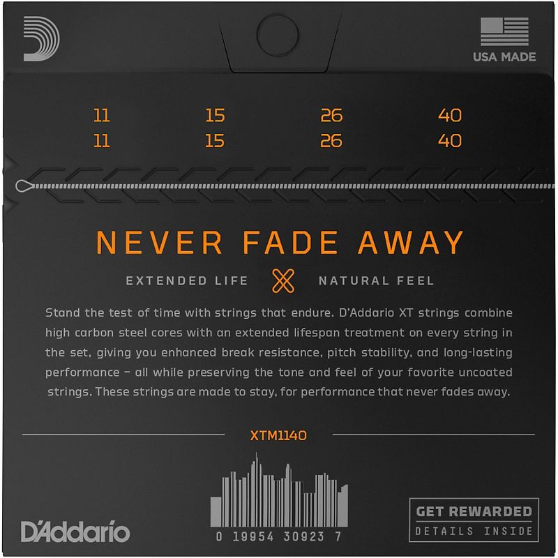 D'Addario XT Mandolin Coated Phosphor Bronze, Medium, 11-40