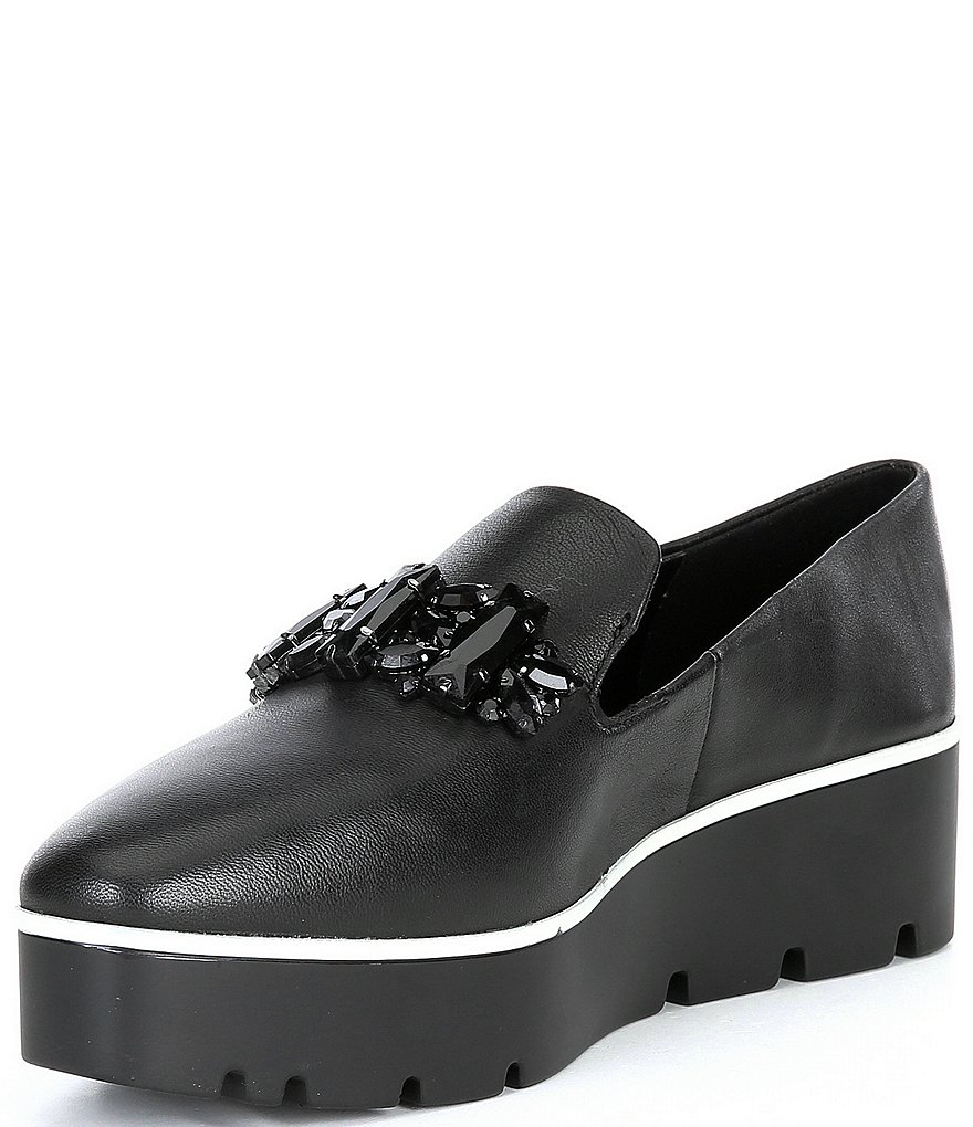 KARL LAGERFELD PARIS Bri Jewel Detail Platform Loafers