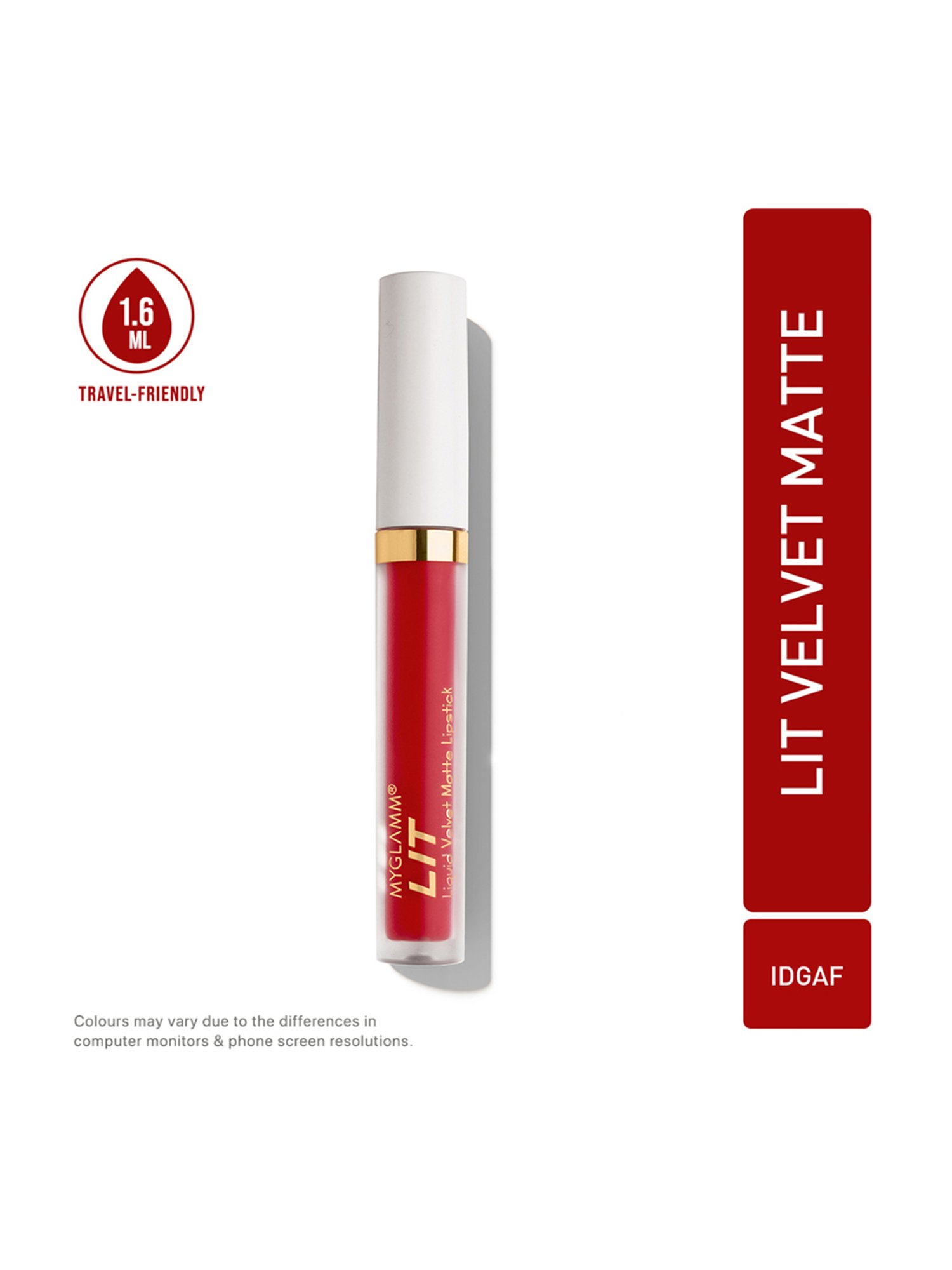 MyGlamm LIT Velvet Matte Liquid Lipstick IDGAF - 1.6 ml