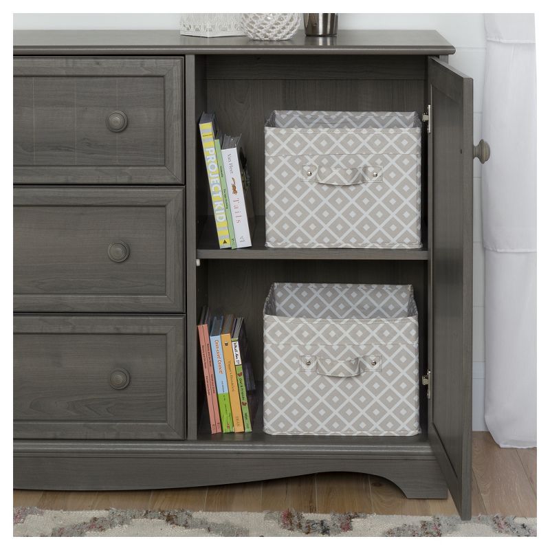 Savannah 3 Drawer Dresser with Door Gray Maple - South Shore