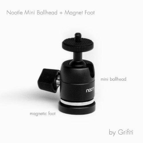 Grifiti Nootle Magnetic Camera Mount and Magnetic Camera Stand Magnetic Foot Nootle Mini Ball Head Heavy Duty Metal Securely Attaches to Steel or other Magnetic Surfaces