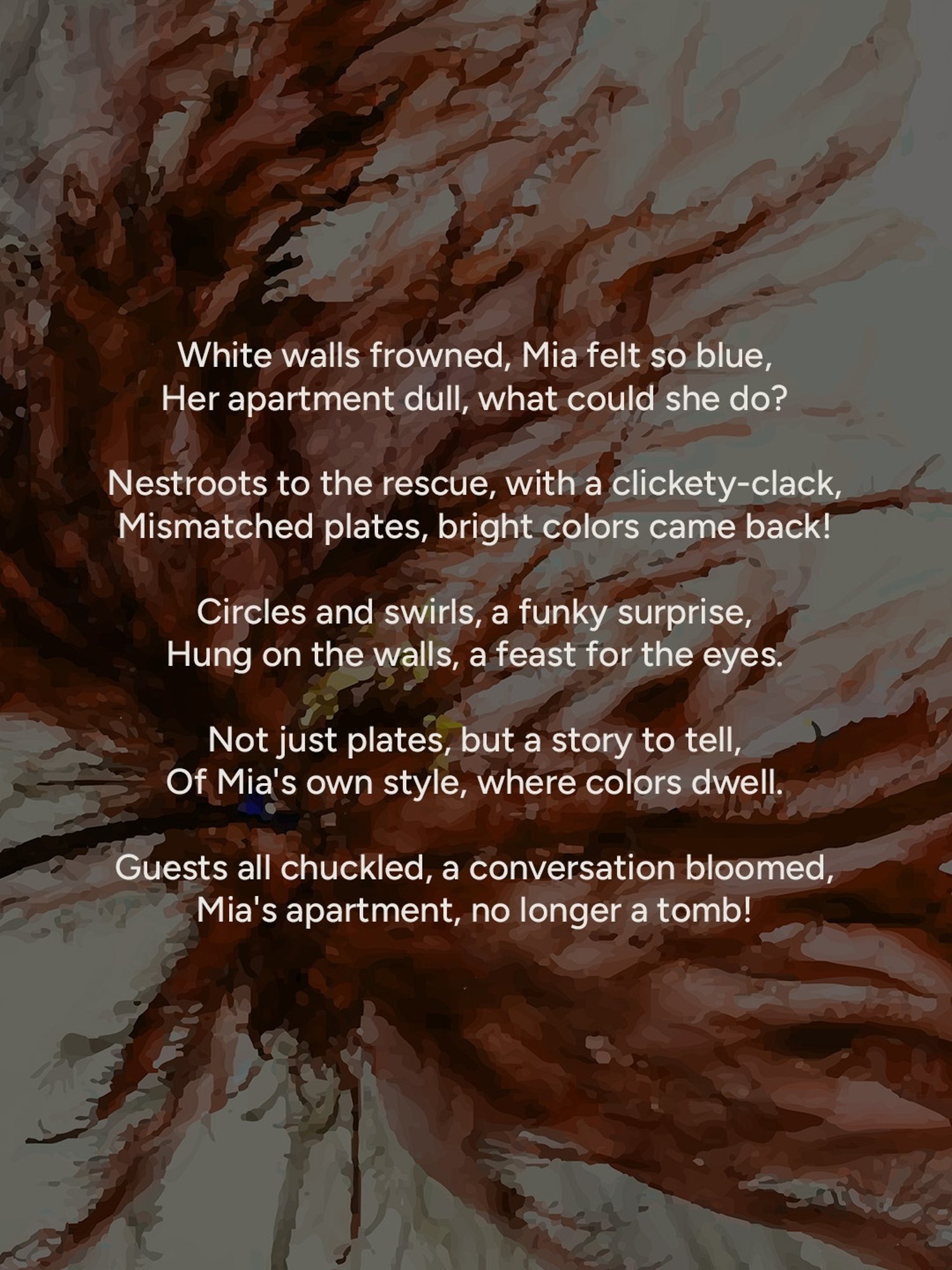 Nestroots English Rave Multicolor Porcelain Wall Plate