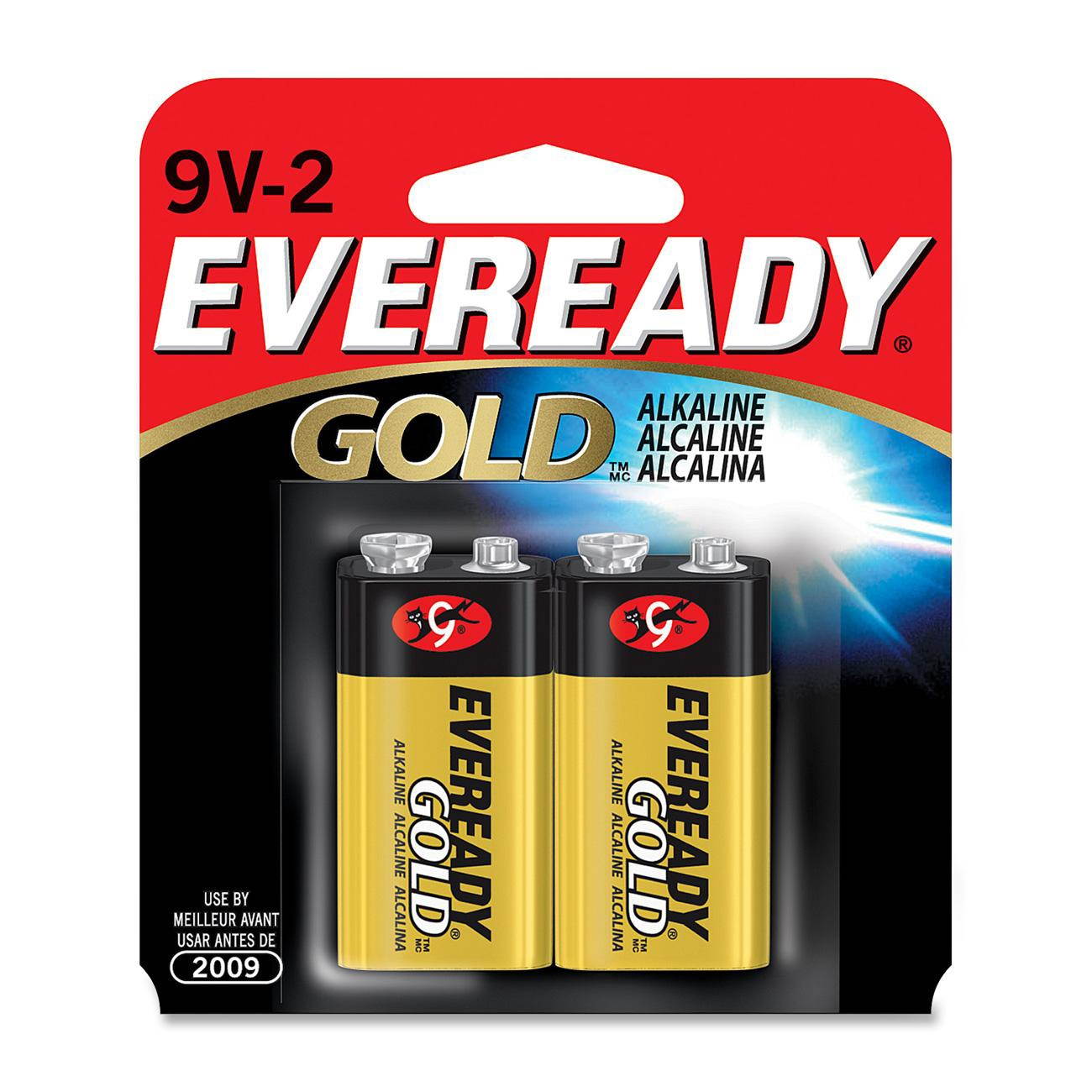 ENERGIZER Eveready Gold A522BP-2 565mAh 9V Alkaline Battery, 2-pack