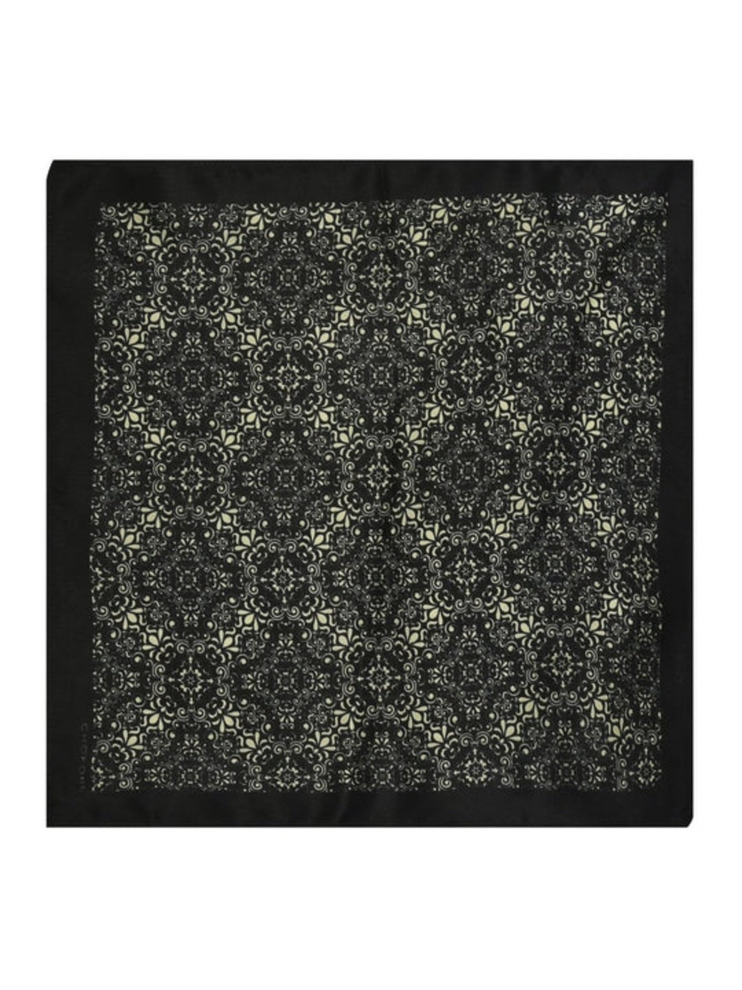 CHOKORE Black Printed Pocket Square