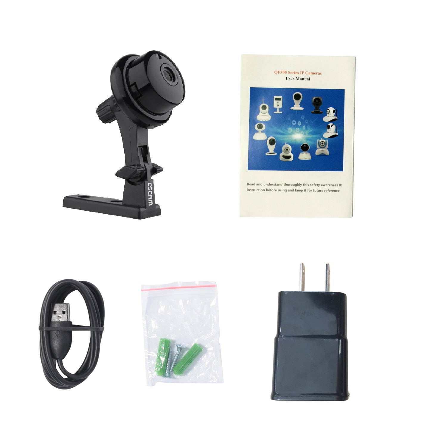 ESCAM Button Q6 Mini 720P IP Night VIsion WiFi Camera Support to 128GB Card Motion Detection Audio