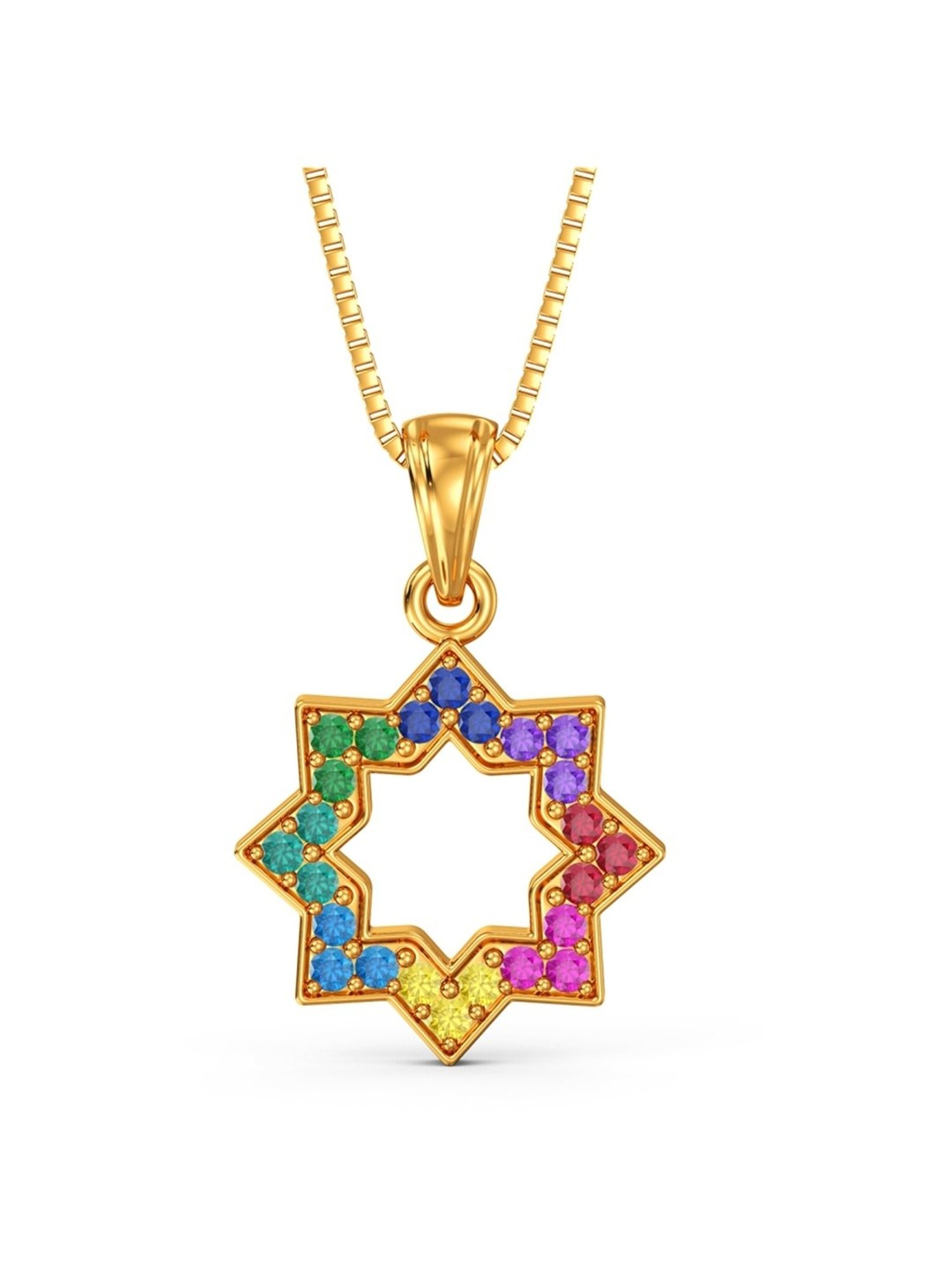 CKC Sacred Rudraksha Gold Pendant: Single Loop Elegance