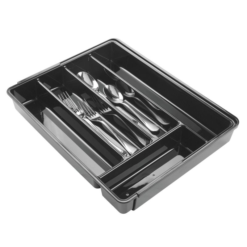 InterDesign Expandable Kitchen Drawer Organizer Black