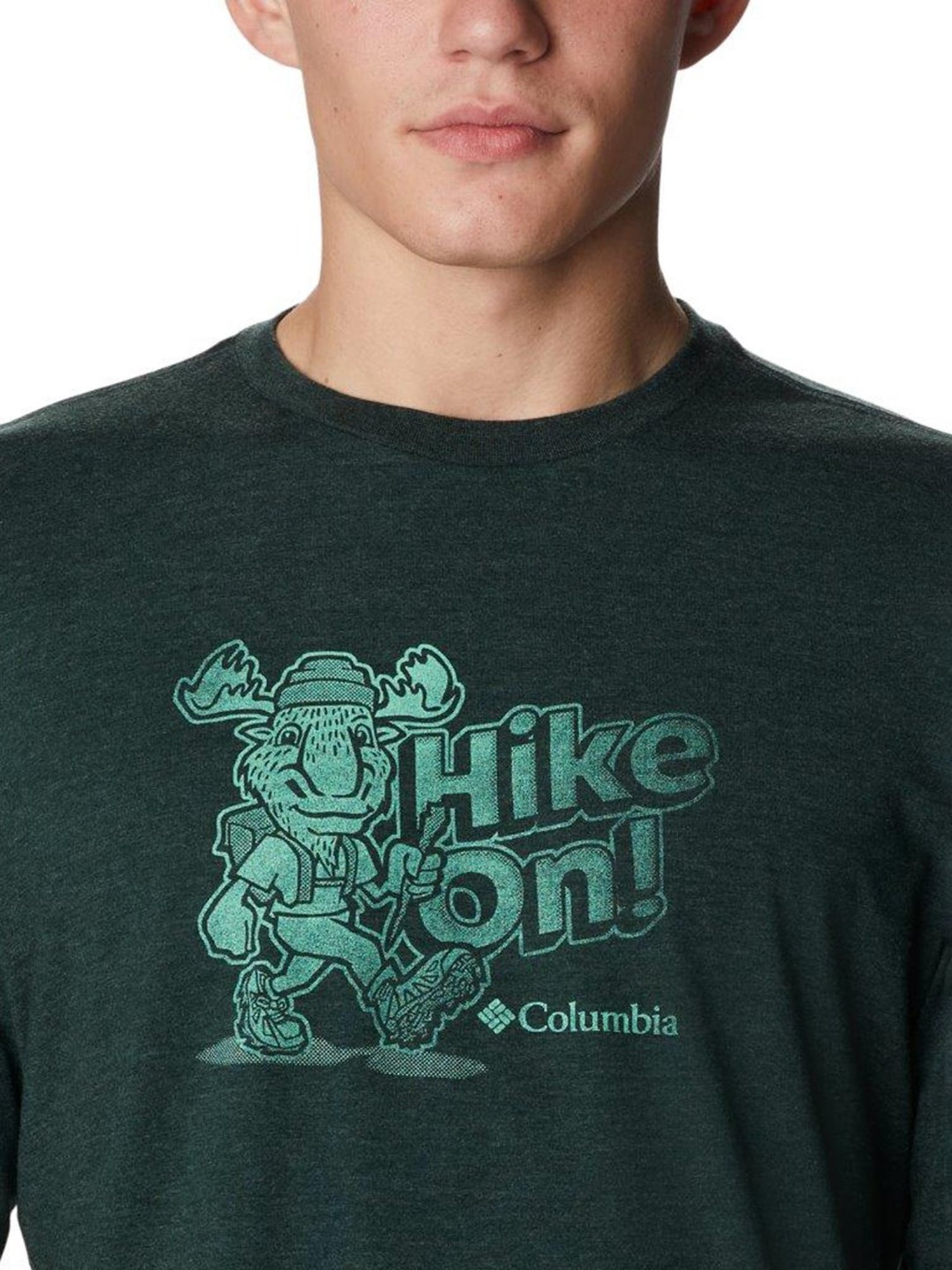 Columbia Men Green Apres Lifestyle Graphic Long Sleeve T-Shirt