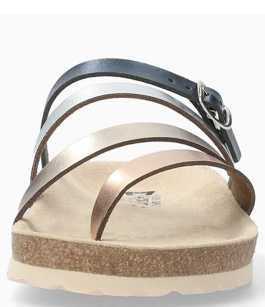 Mephisto Natty 4 Band Mixed Leather Thong Slide Sandals