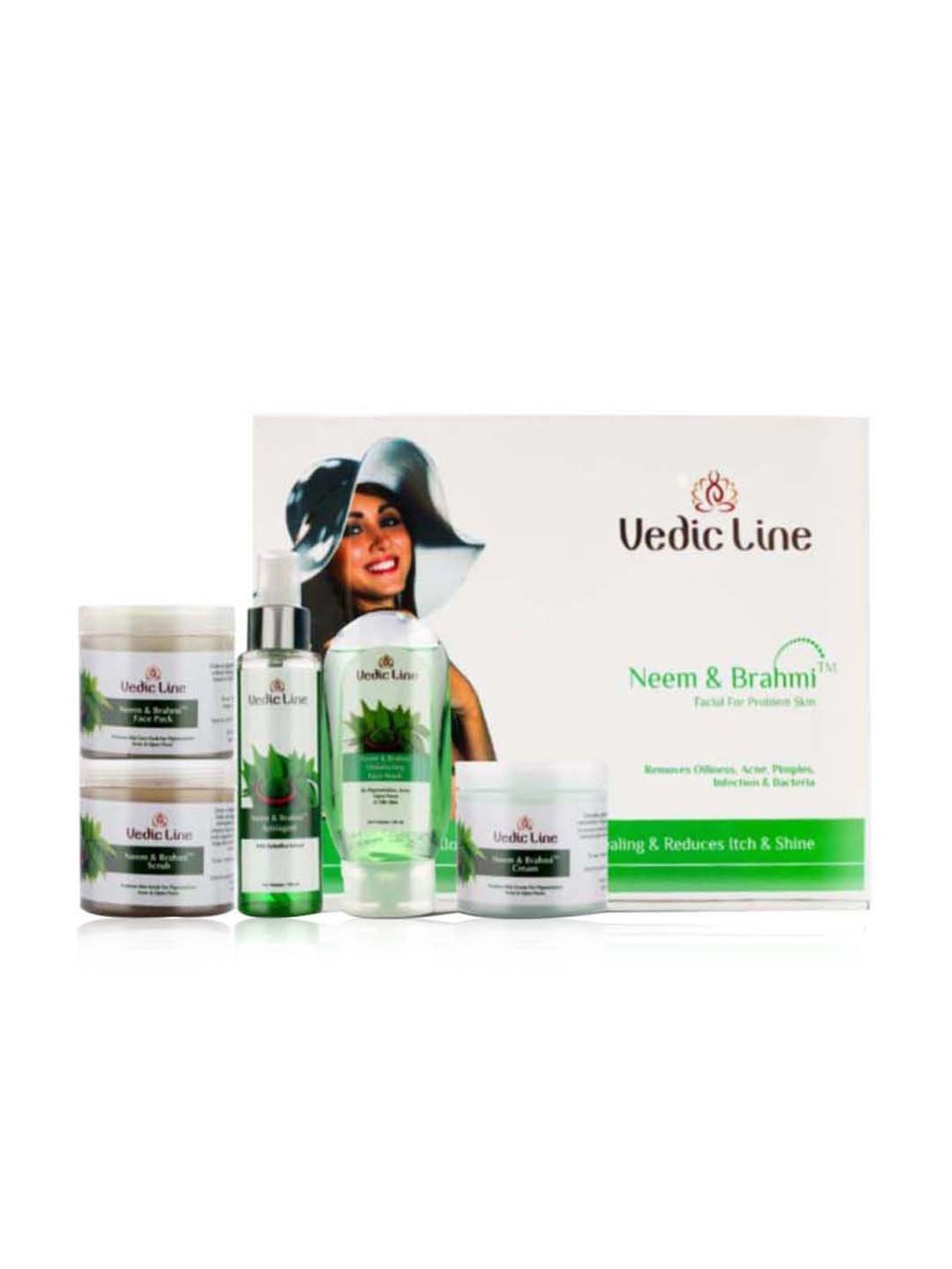 VEDIC LINE Neem and Brahmi Herbal Facial Kit