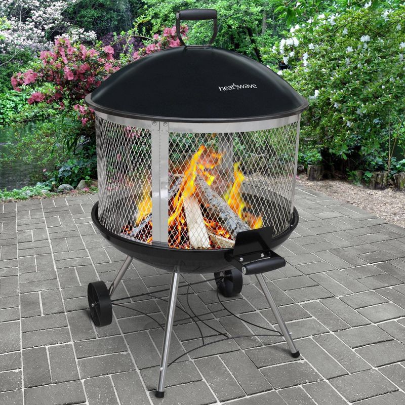 31.5" Heatwave Wood Burning Fire Pit - Black - Landmann