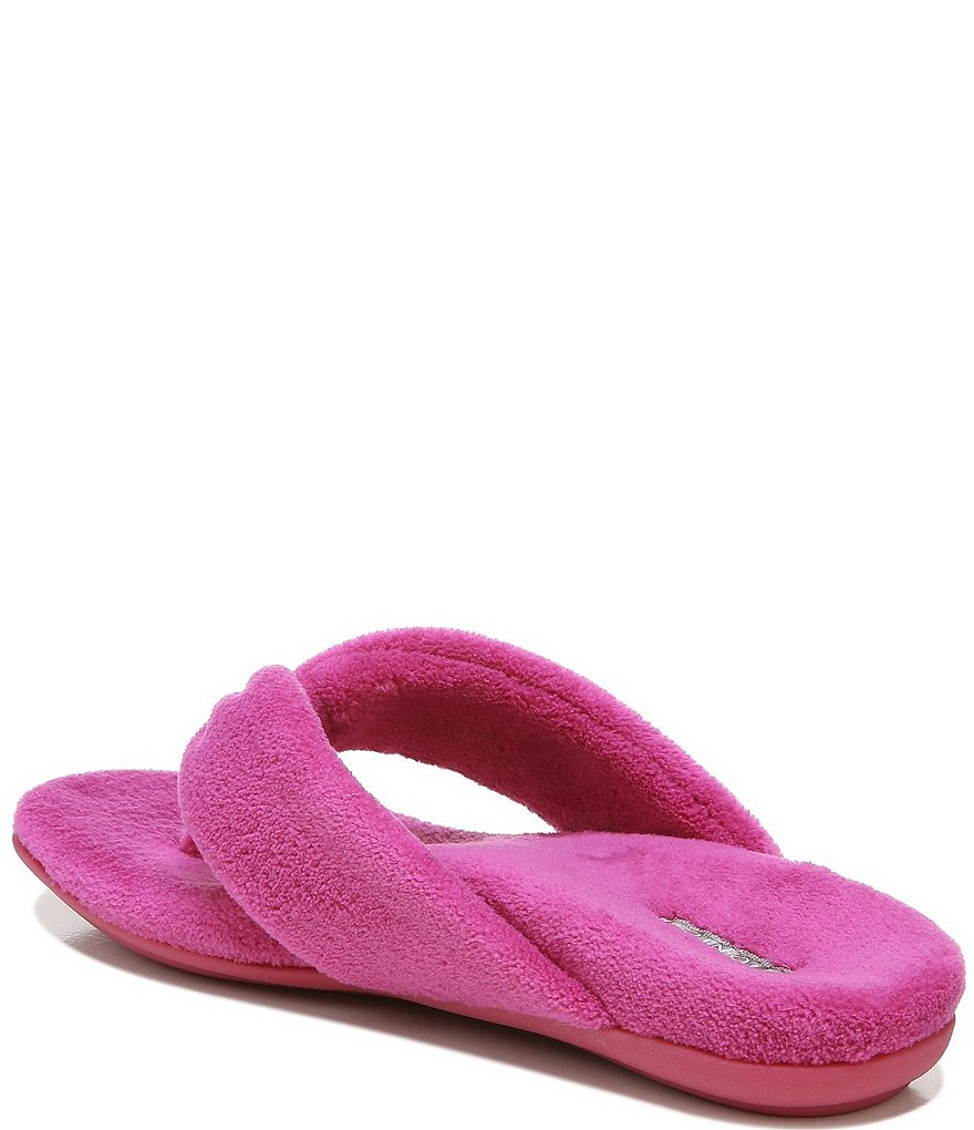 Vionic Lydia Washable Plush Terry Cloth Thong Slippers