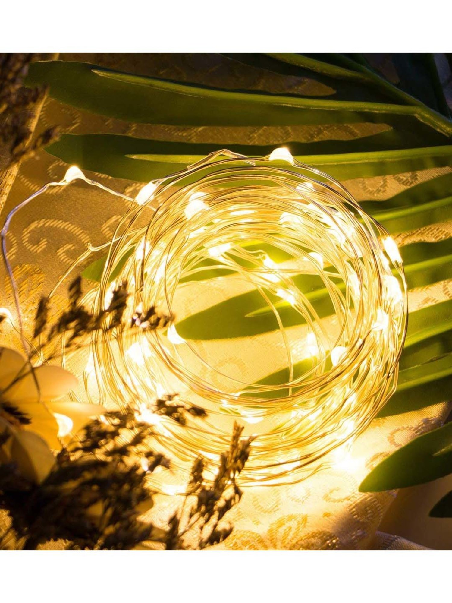 Homesake Yellow Copper 50-Led Fairy String Lights - Set of 8
