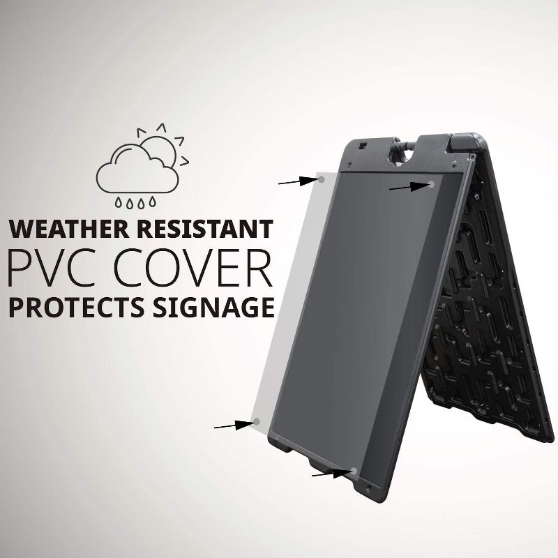 Jumbl 24 in. x 36 in. Black A-Frame Signboard