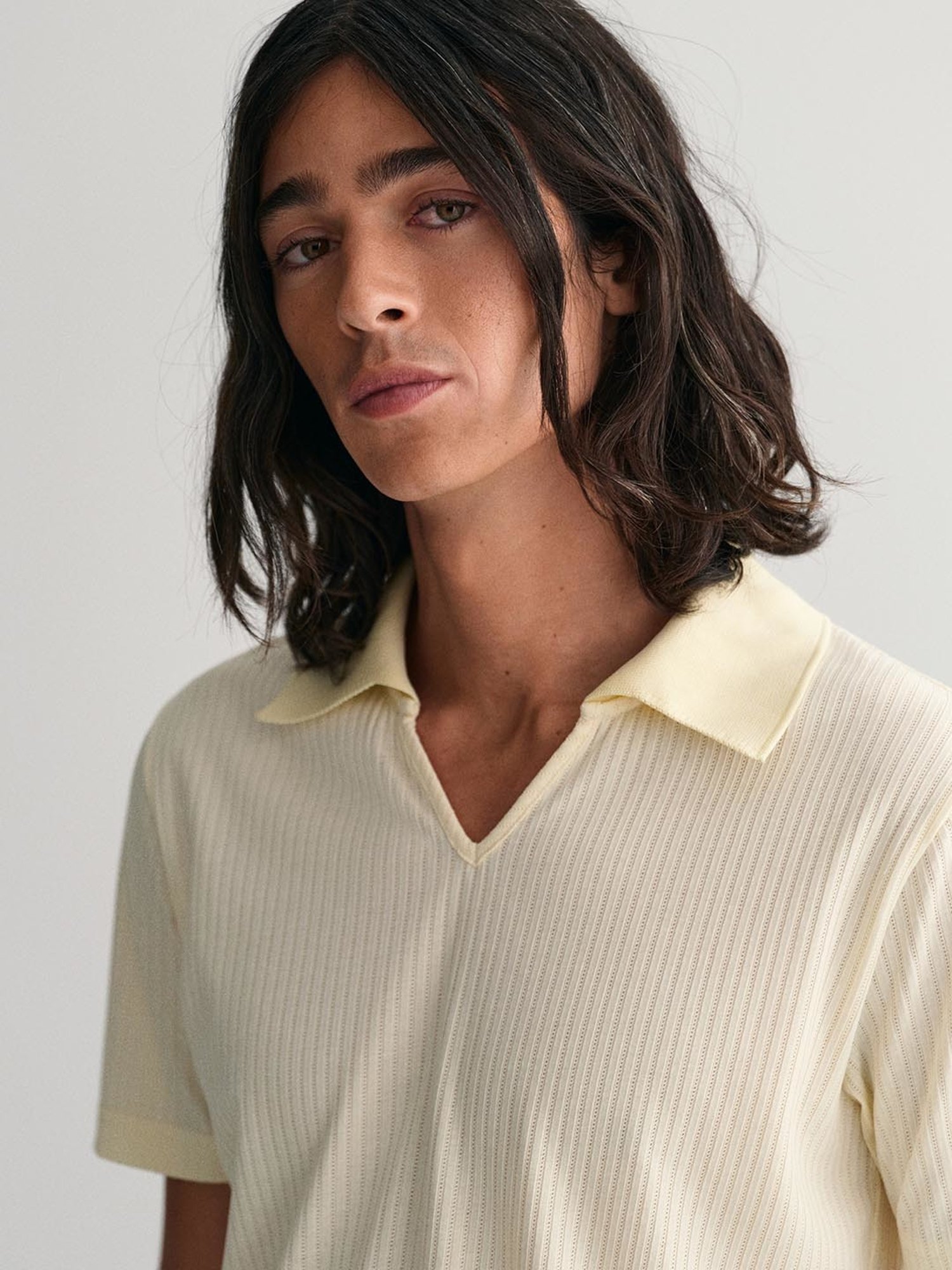 GANT Cream  Slim Fit Polo T-Shirt