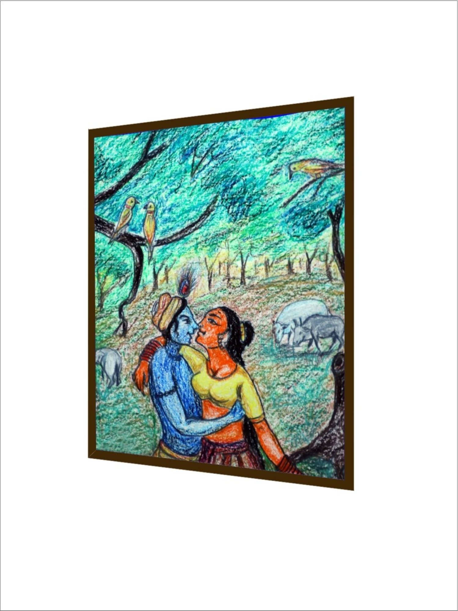 The Art House Abstract Multicolor Canvas Wall Painting