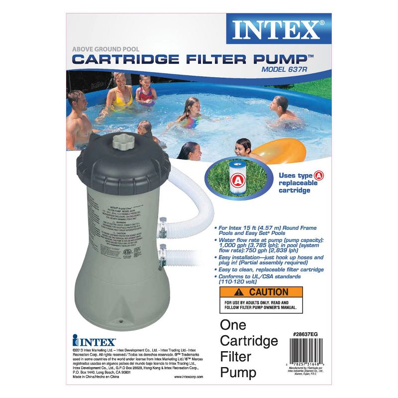 Intex 12x2.5 Ft Metal Frame Pool w/ Intex Swimming Pool Filter Pump System