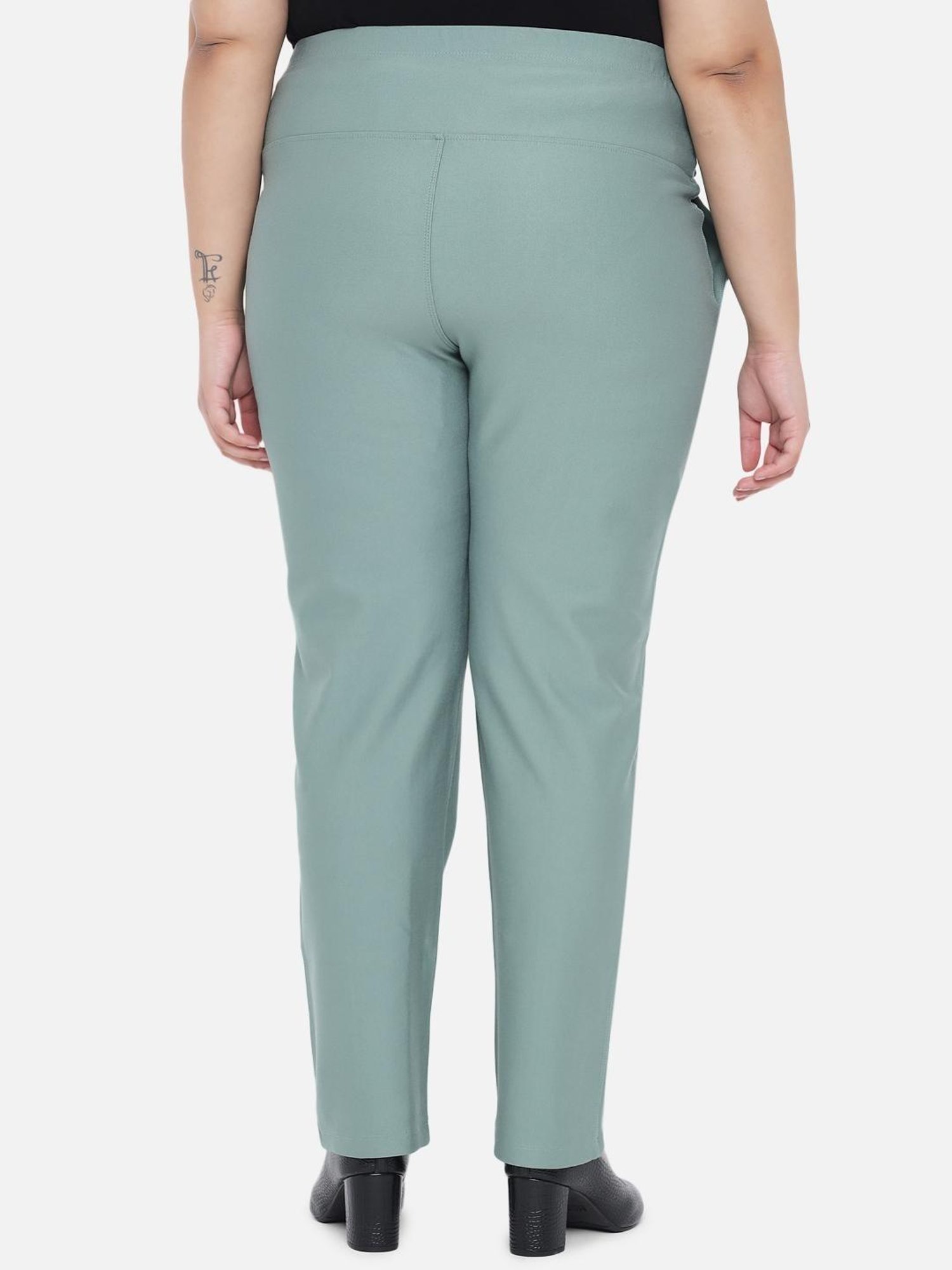 Amydus Green Tapered Fit Jeggings