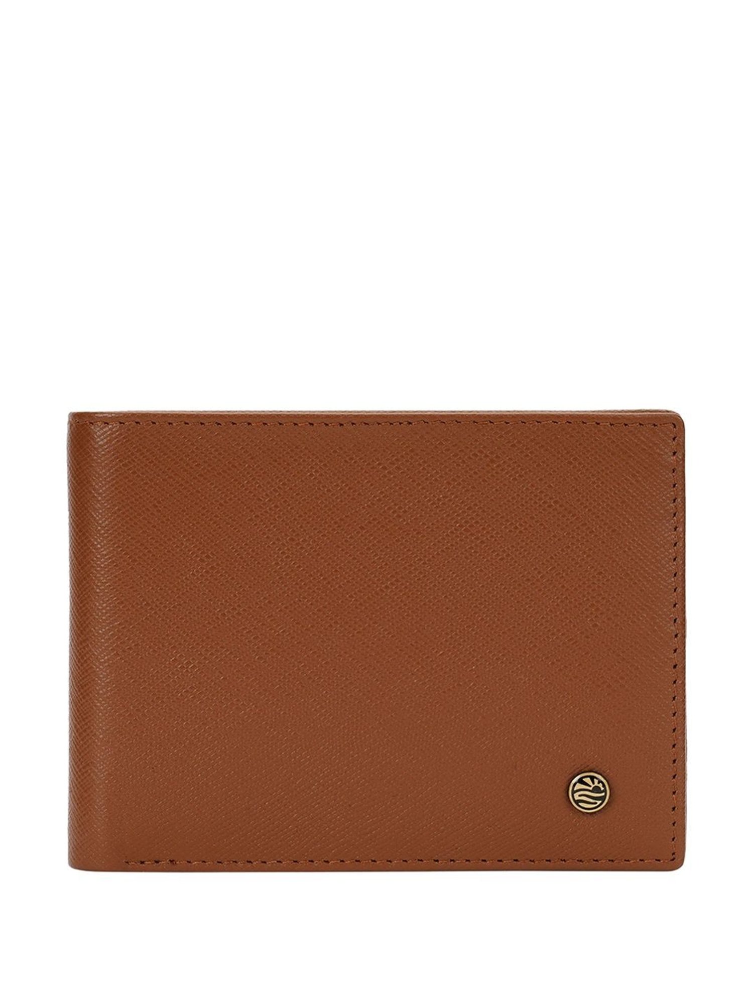 PERQUISITE Brown Casual Leather Bi-Fold Wallet for men