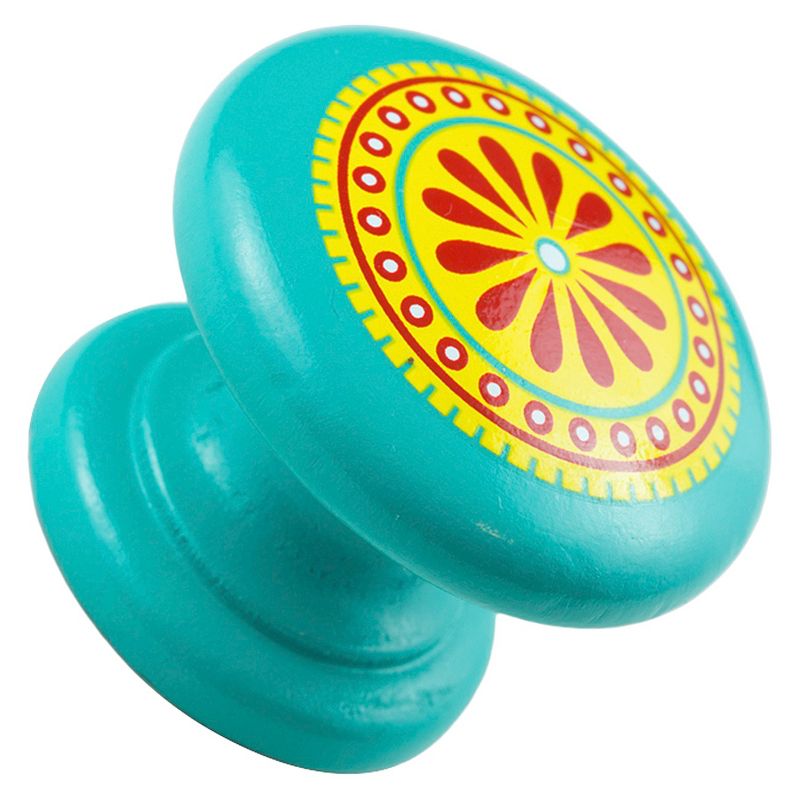 Sumner Street Home Hardware 4pc Paisley Painted Knob Turquoise
