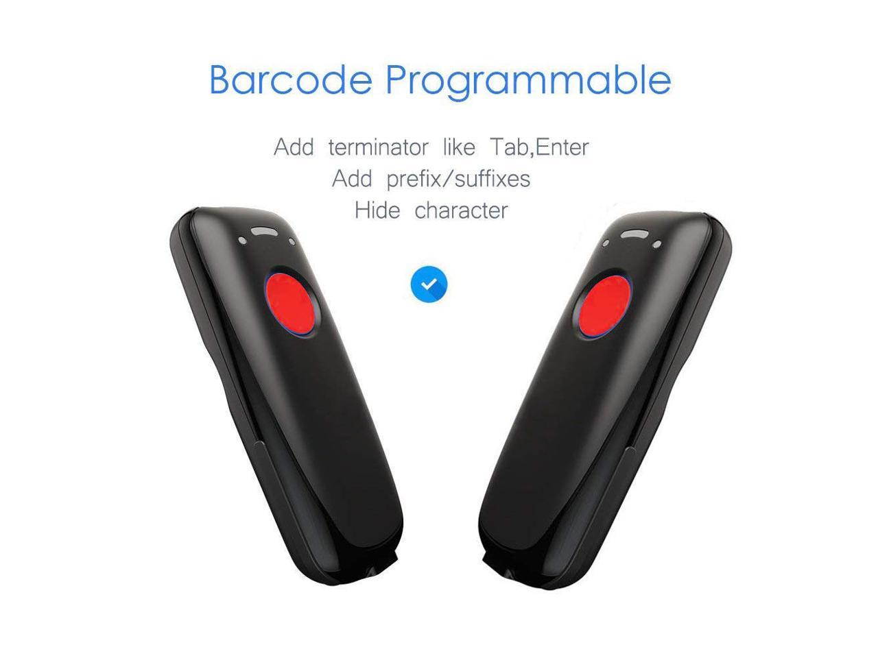 3-in-1 Wired & Bluetooth & 2.4G Wireless Barcode Scanner USB 1D Mini Portable Handheld CCD Bar Code Reader For Computer Tablet Smartphone Compatible with Windows Mac Linux Android IOS for Store Superm