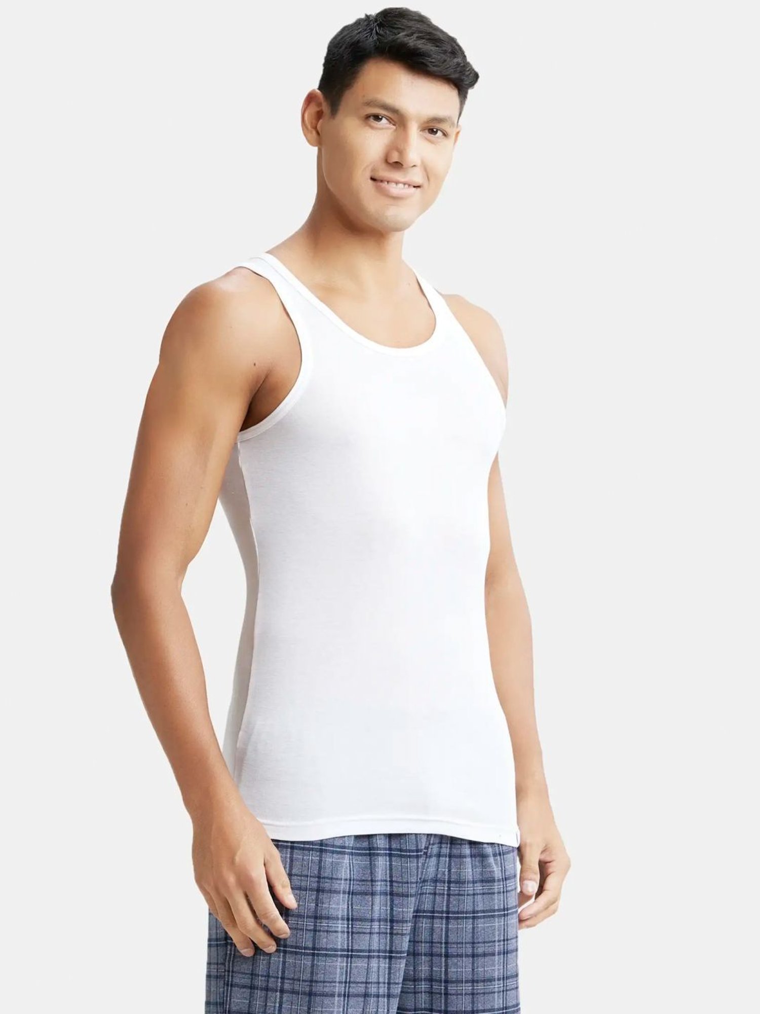 Cantabil Navy Blue Cotton Regular Fit Vest