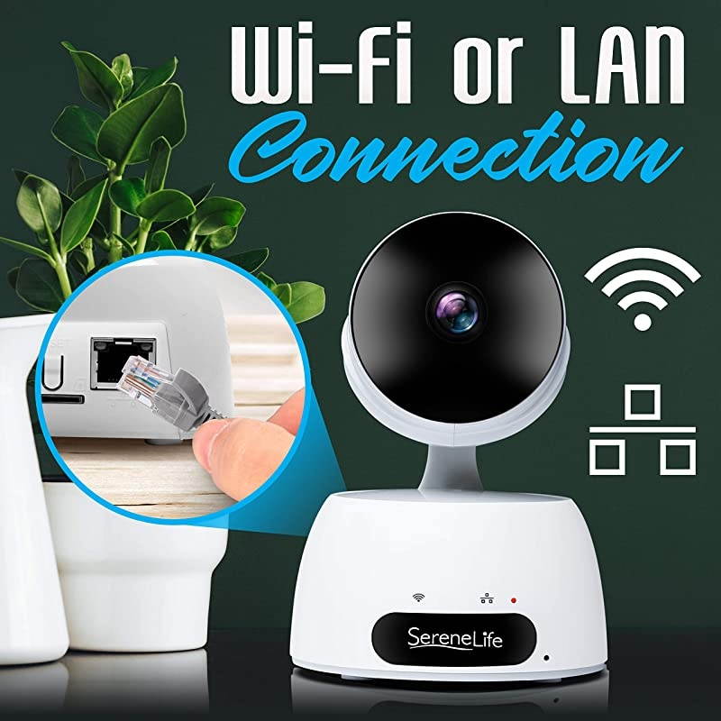 Indoor Wireless IP Camera-HD 720p Network Security Surveillance Home Monitoring w/ Motion Detection, Night Vision,PTZ,2 Way Audio, iPhone Android Mobile App-PC WiFi Access- IPCAMHD30,White