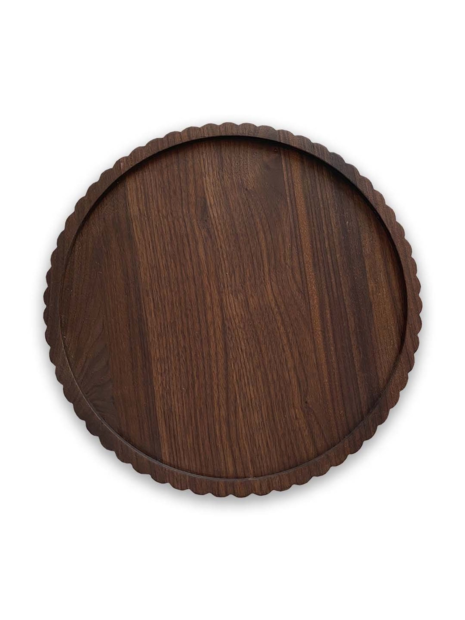 ICRAFT Jiasej Brown Walnut Wood Serving Platter - Set of 1