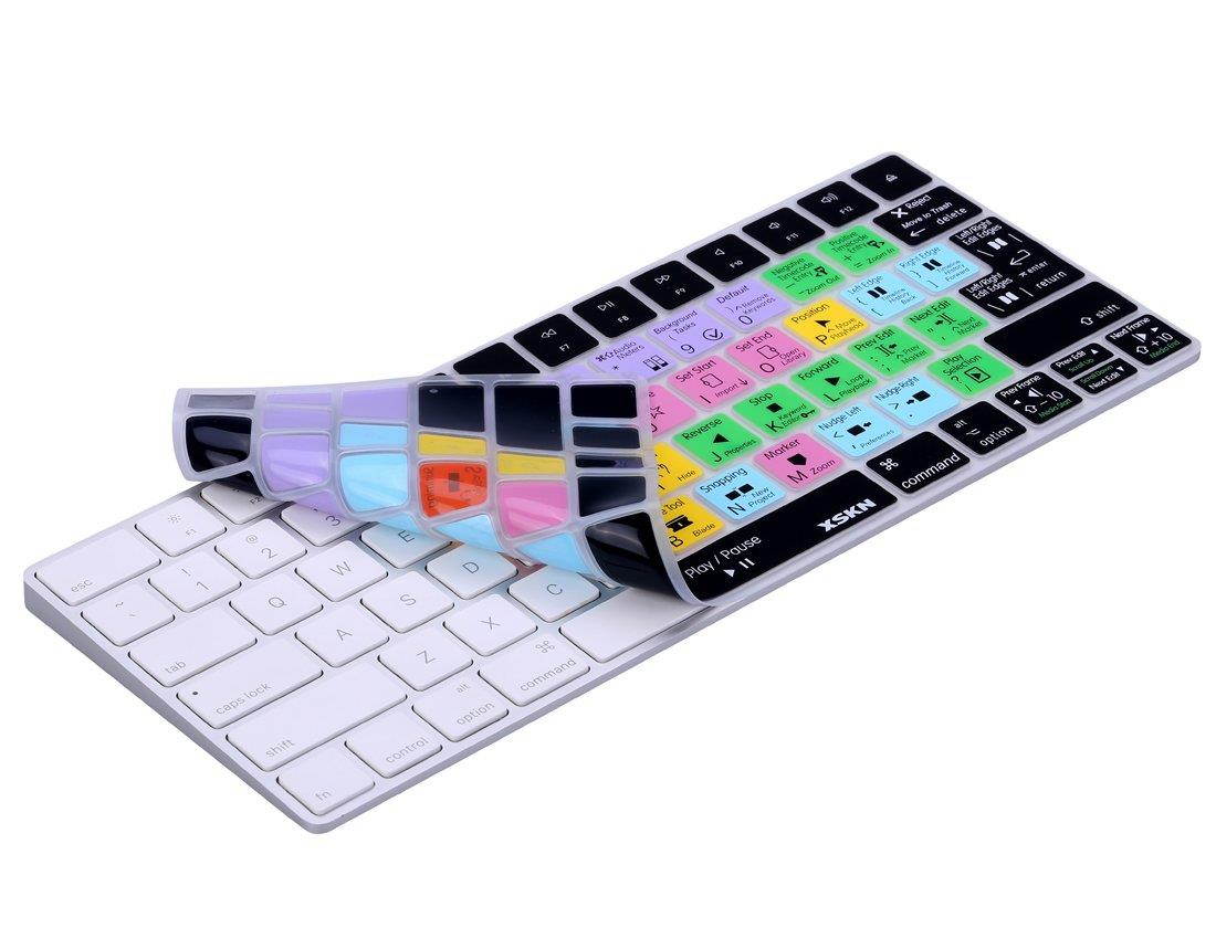 XSKN Final Cut Pro X 10 Shortcut Keyboard Cover for Apple Magic Keyboard (MLA22LL/A), US and EU Layout