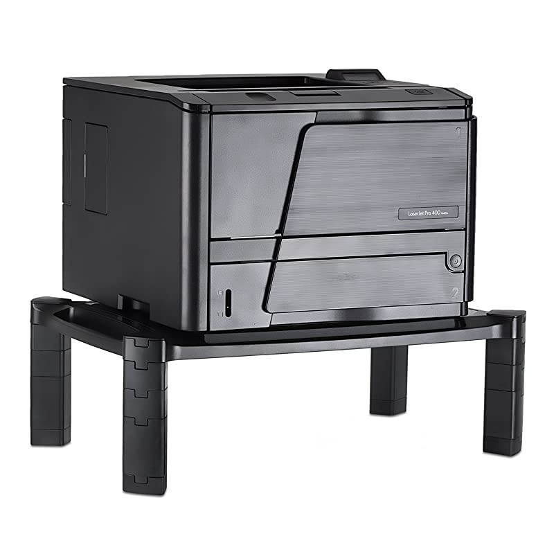 Desktop Computer Monitor Riser Height Adjustable Tabletop Stand Shelf for PC and Laptop Displays and Printers 19 x 13 Inch 66 High Black