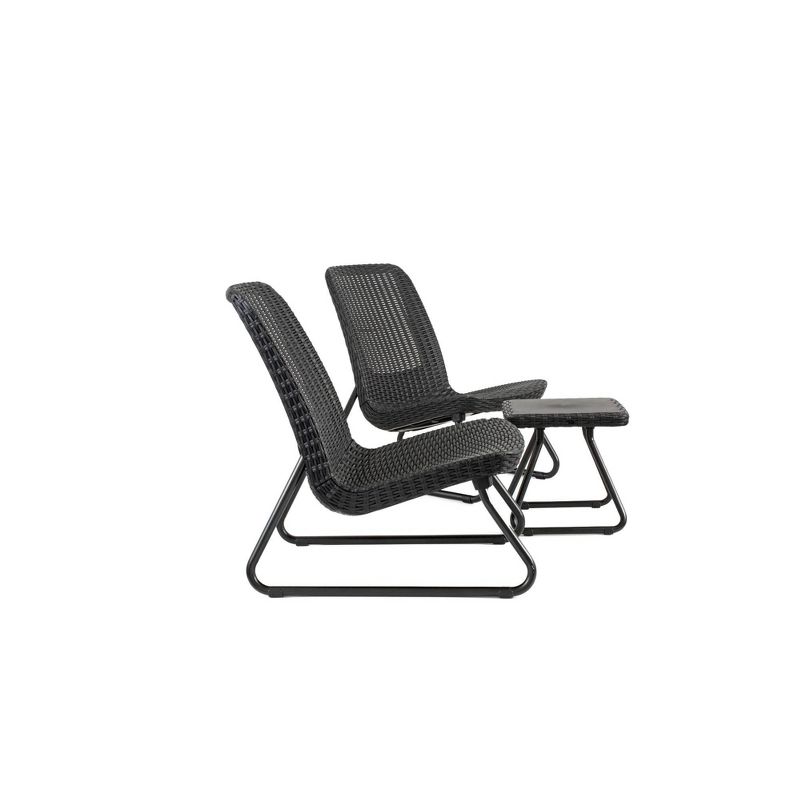 Rio All-Weather Patio Garden Conversation Set 3pc Gray - Keter