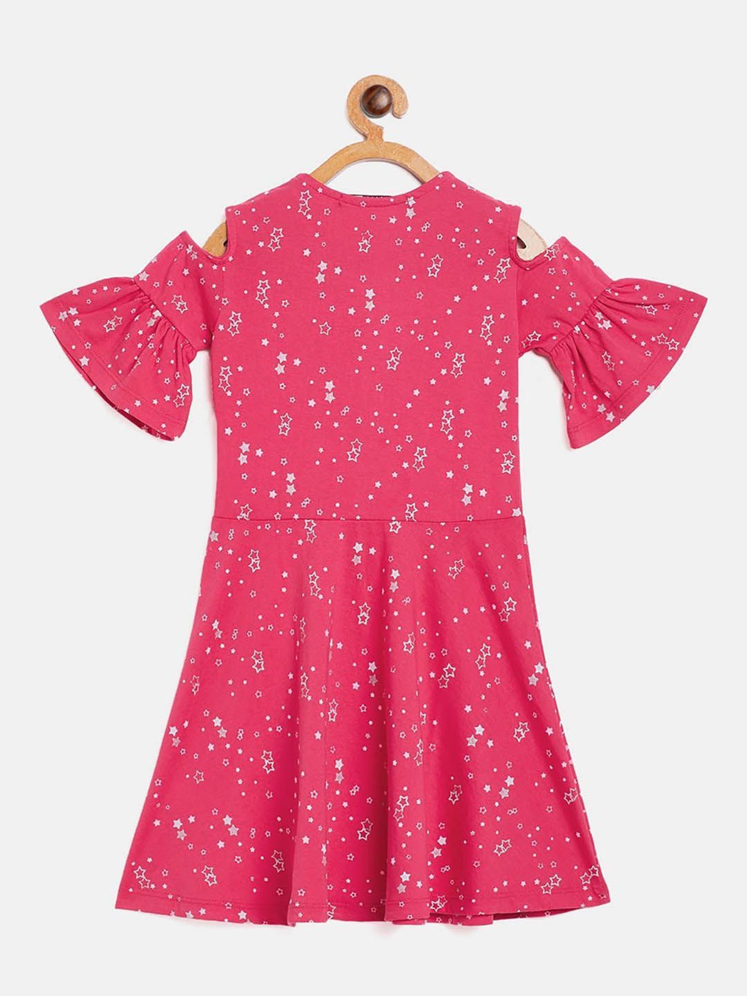 NINS MODA Kids Pink Printed Dress